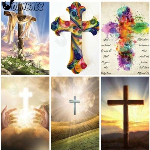 Religious Diamond Painting Christian Mosaic 5D Diy Cross Stitch Kit Handmade Inlaid Wall Decoration Craft Gift Design