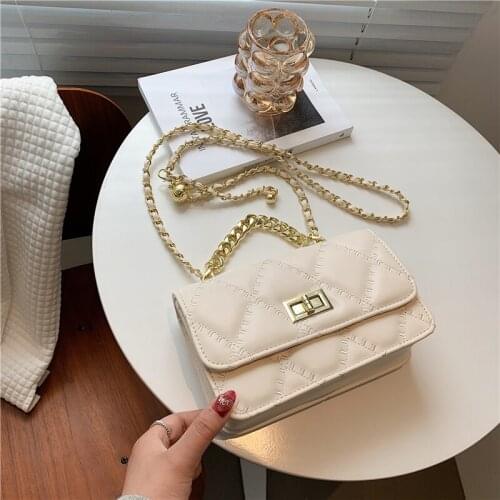 Purse Luxury Designer Pu Leather Small Purses and Handbags for Women 2021 Fashion Brand Chain Crossbody Shoulder Bag Sac A Main