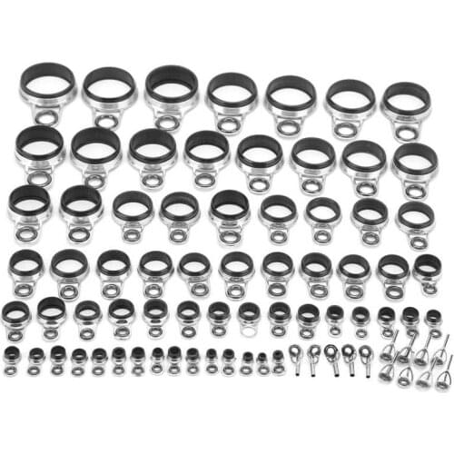 Fishing Rod Building Repairing Part Fishing Rod Guides Top Tip Ring Stainless Steel Durable with Side Ring for Outdoor Fishing