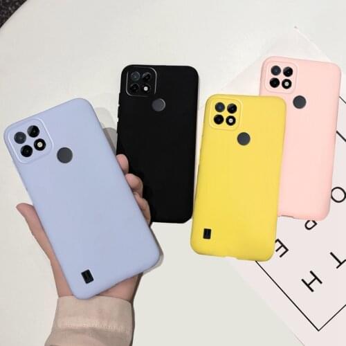 Realme C3 C21 C15 C21Y 6i Silicone Case Hard PC Case for Oppo Realme 7 5G Case Realme 8 Pro 6 i 5 6s 7i X C 3 21 C11 C25 Fundas