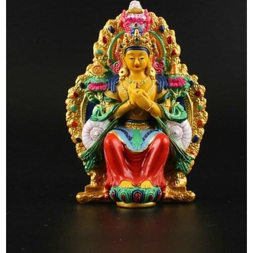 Tianguan Maitreya Buddha Statue Maitreya Buddha Statue Statue Hand-painted Bodyguard Small Buddha Statue Pocket Maitreya Buddha