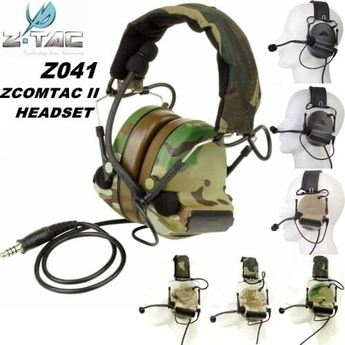 Z Tactical Comtac II Headset Airsoft Paintball Hunting Comtac 2 Headphone Active Noise Canceling Softair Military Earphone Z041