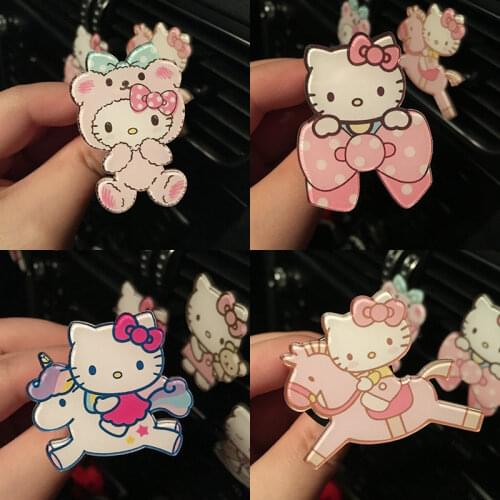 TAKARA TOMY creative car interior female car perfume Hello Kitty cat car aromatherapy clip cute cartoon air outlet gift