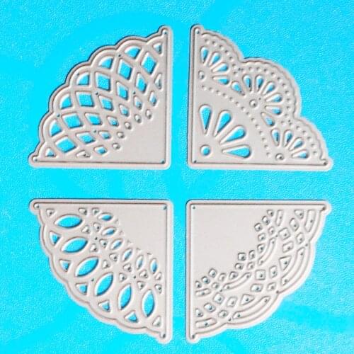 YLCD766 Corner Lace Metal Cutting Dies For Scrapbooking Stencils DIY Album Paper Cards Decoration Embossing Folder Die Cuts Tool