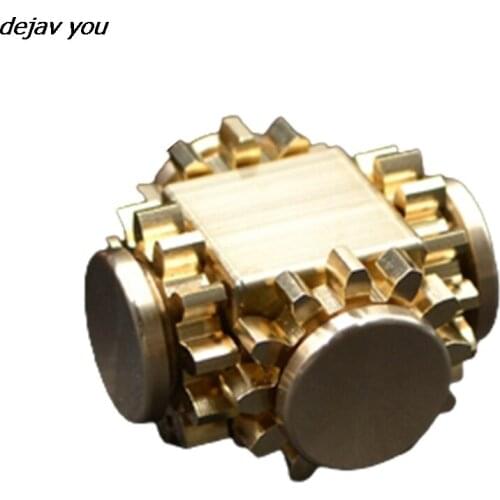 Gear Cube Spinner Finger Copper Mechanical Gyro Linkage Hand Spinner Fingertip Adult Decompression EDC Toys