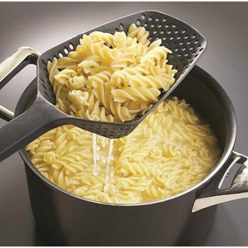1 Piece Scoop Strainer Colander Plastic Soup Spoon Noodles Forks Cooking Shovels Pasta Filter Spoon Vegetable Kitchen Tools