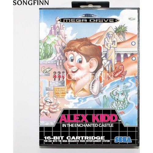 16 bit MD Memory Card With Box for Sega Mega Drive for Genesis Megadrive - Alex kidd