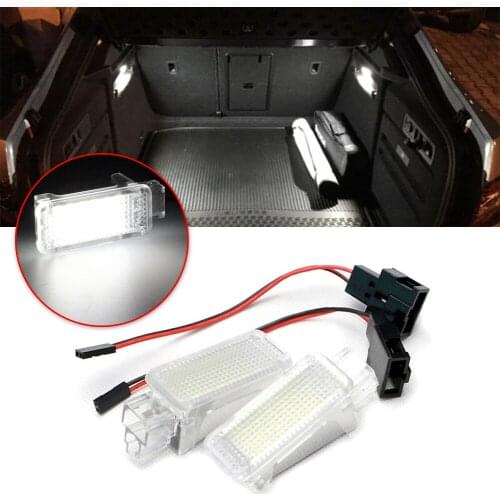 2pcs LED Luggage Compartment Trunk Boot Lights Lamp For Skoda Octavia Fabia Superb Roomster Kodiaq 6000K