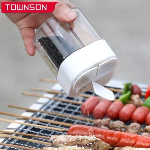 4 grid Spice Seasoning Containers BBQ seasoning box Spice Tins Spice jar BBQ Spice tools Kitchen accessories Pepper bottle