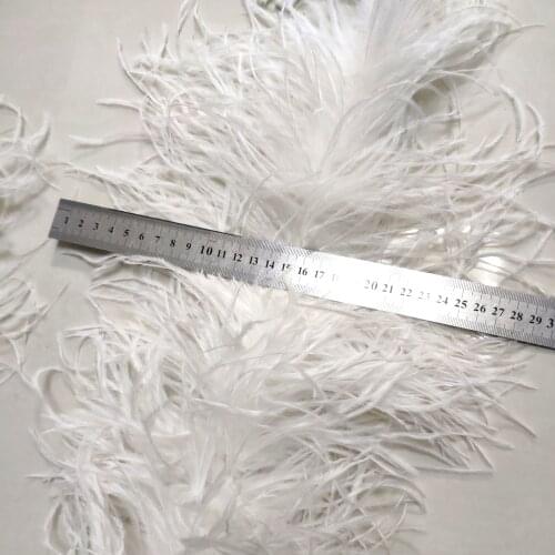 5pcs 180cm-200cm 4ply Good Ostrich Feather Boa Dancewear Dress Shoe Bag Costume Decoration DIY Sewing Supplies
