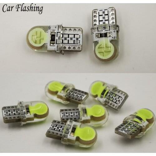 50PCS Auto T10 Led Cold White 194 W5W LED 168 COB Silica Car Super Bright Turn Side License Plate Light Lamp Bulb DC 12V lamp