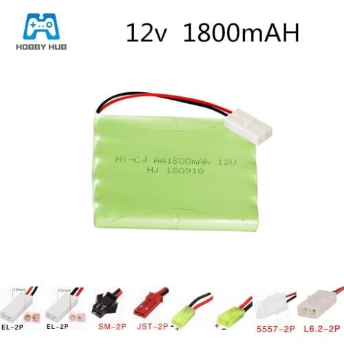 12v 1800mah NI-CD Rechargeable Battery 12v nicd AA battery pack for RC toy Car Boat GUN TANK Trucks Train RC toy model Battery