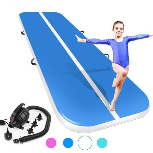 Freeshipping Inflatable Gymnastics 3 4M 5M AirTrack Tumbling Air Track Floor Trampoline for Home Use/Training/Cheerleading/Beach