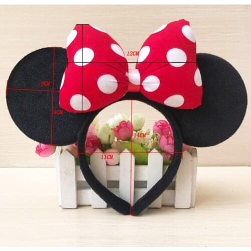 Disney Hoge Kwaliteit Shiny Haarband Zwarte Muis Oren Hoofdbanden Hoofdtooi Vrouwen Hair Bows Accessoires Birthday Party