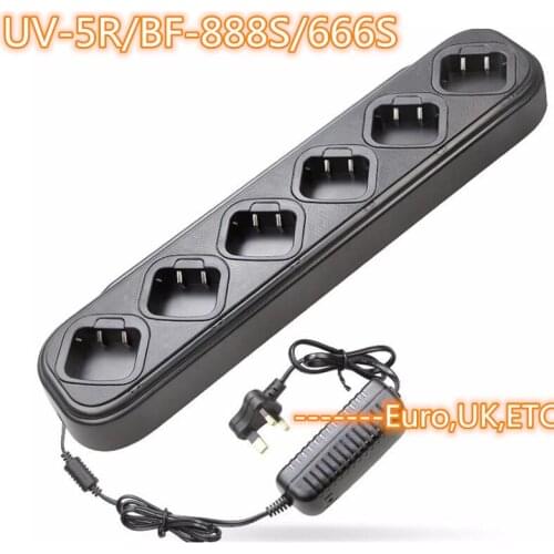 BAOFENG Two Way Radio Multi Battery Six-way Rapid Charger UV-5R BF-888S UV-82 F8+ 5RE Charger mobile