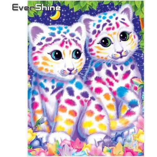 Evershine Diamond Painting Animals Pictures Diamond Mosaic Cartoon Cross Stitch Full Square Diamond Embroidery Home Decor
