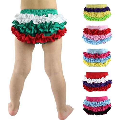 Fashion Rushed Newborn Christmas Holiday Cotton Panties Ruffles Bloomers Diaper Covers Nb-24m 10 Designs Bloomers