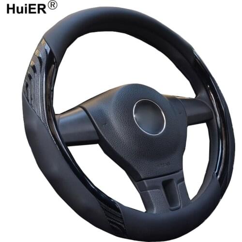 HuiER Rubber Inner Ring Car Steering Wheel Cover 4 seasons universal Fashion Non-slip Car Styling Universal Interior Accessories