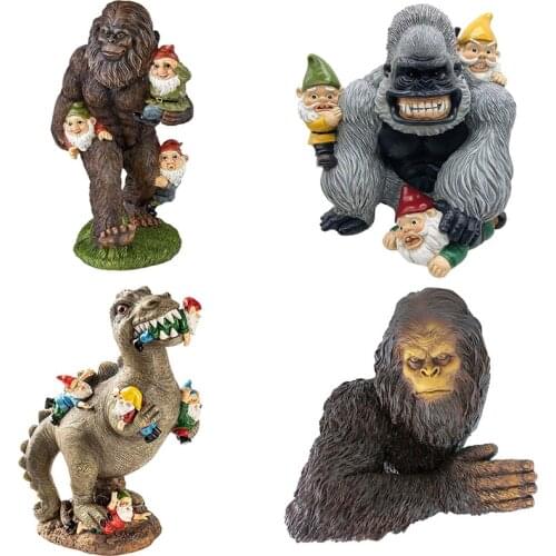 Resin Simulation Gorilla Statue Decoration Crafts Mini Garden Ornaments Home Decoration View Courtyard Decoration Gorilla Decor