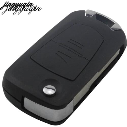 Jingyuqin 10pcs Modified Flip Folding Key Shell Case for Opel Agile Vectra Novo Montana Corsa KEY fob cover HU43 blade uncut