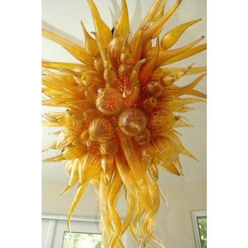 Beautiful Luxurious Modern Flower Chandelier Hand Blown Murano Glass Romantic Pendant Lamps for Living Room