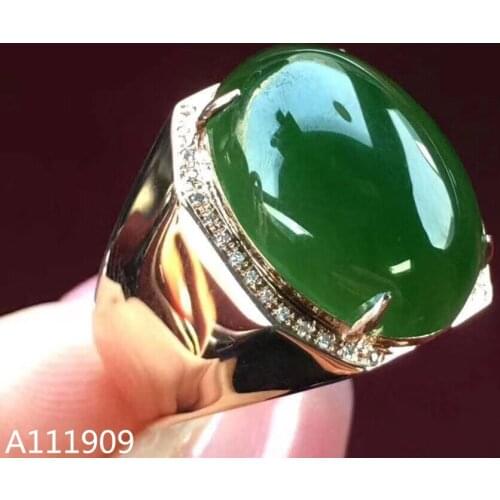 KJJEAXCMY boutique jewelry 925 sterling silver inlaid natural jasper gemstone men ring support detection Popular