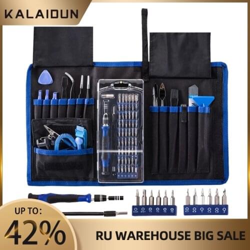 KALAIDUN 82 in 1 Screwdriver Set Magnetic Screw Driver Bits Precision Torx Screwdriver Set Hand Tools For Phone Repair Tool Kit
