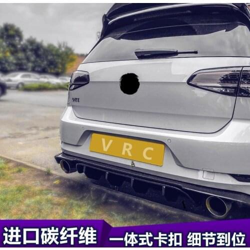 Suitable for Tail Golf 7.5gti/r/rline Carbon Fiber Lip Single Four Out Rear Spoiler