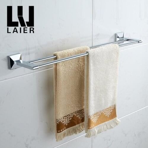 Vidric Full bathroom towel rack double bar towel rack copper bathroom toilet shelving racks hanging towel bar