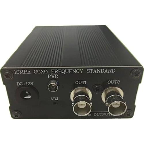 Standard High Stability BNC/Q9 Version Two Output Channel 10MHz OCXO Clock Oscillator Module with Power Adapter