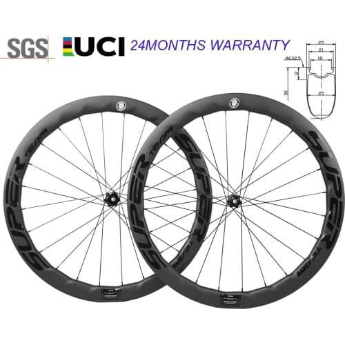 SUPERTEAM Disc Brake Wheelset 50mm Cyclocross Carbon Wheels Fit for Shimano/XDR for Selection