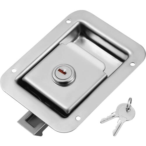 Stainless Steel Paddle Handle Lock Door Latch Heavy Duty Flush Mount for Door Trailer RV Jeep