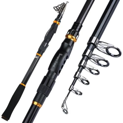 Sougayilang 1.8-3.6m Telescopic Fishing Rods UltraLight Carbon Fiber Spining Rod for Saltwater Carp Fishing Sea Fishing Tackle