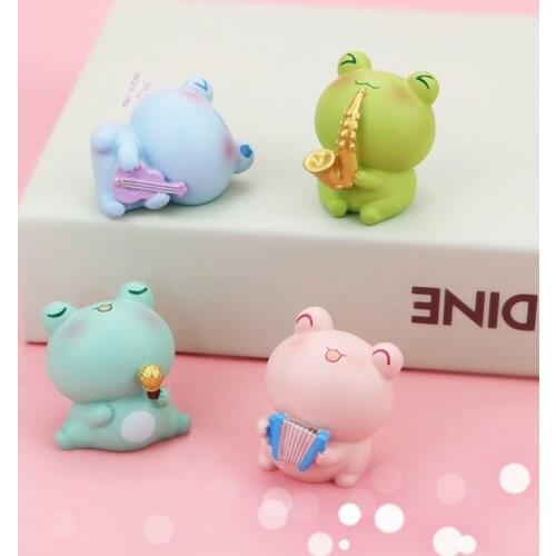 Ornament Car Interior Accessories Home Decoration Creative Frog Band Bedroom Decor Cartoon Baking Birthday Cake Furnishings