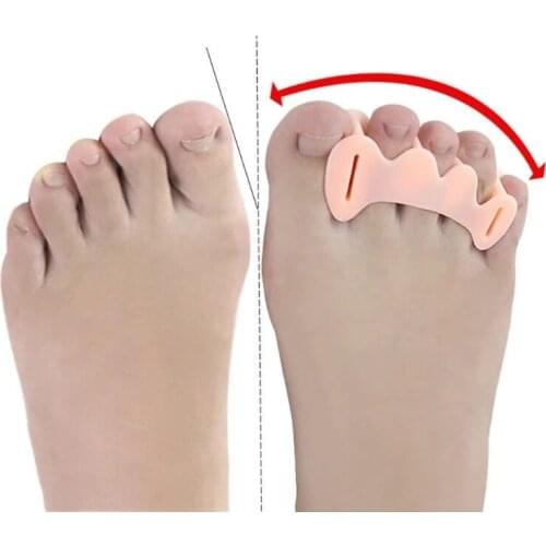 Finger separator 1 pair Hammer Toe Treatment Silicone Three Holes Hallux Valgus Toe Separator Corrector Bunion corrector