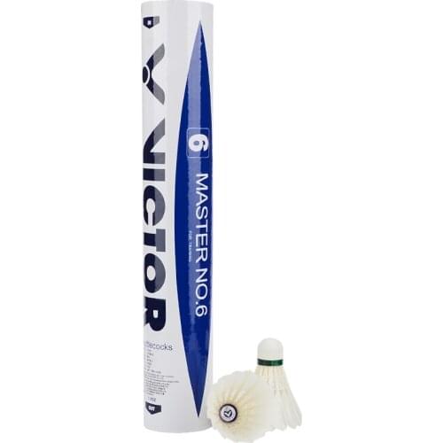 100% original Victor Master No.6 Goose Feather Shuttlecock Badminton MS6 Shuttlecock Ball for tournament Speed 77