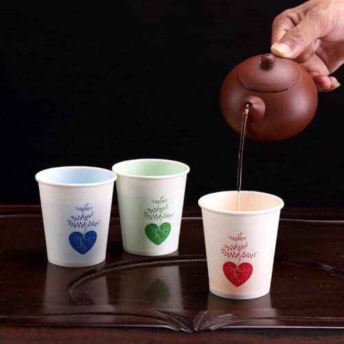 100pcs High quality thickened disposable paper cup office business water cup drinking cups environmentally friendly paper cups