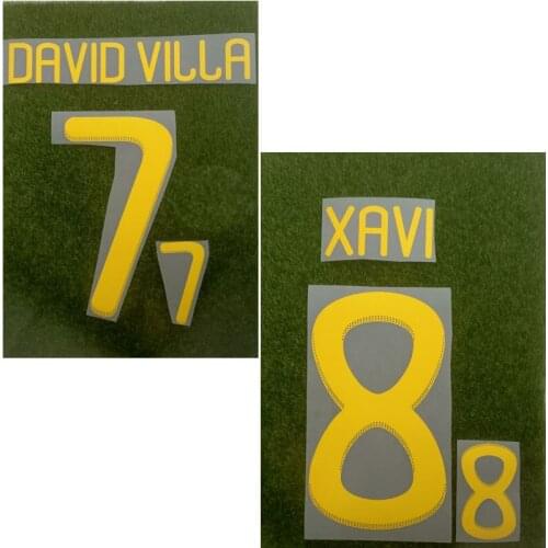 2010 spain #8 xavi nameset #7 David Villa #9 Torres Printing Soccer Patch Badge