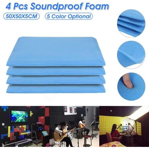 4 Pcs 50x50x5cm High Density Studio Acoustic Foams Panels Sound Insulation Foam Ktv Foam Acoustic Foam Sound Treatment