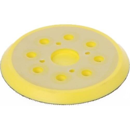 5 Inches 125 MM 8-Hole Back-up Sanding Pad 4 Nails Hook and Loop Sander Backing Pad for Electric Grinder Power Tools Accessories