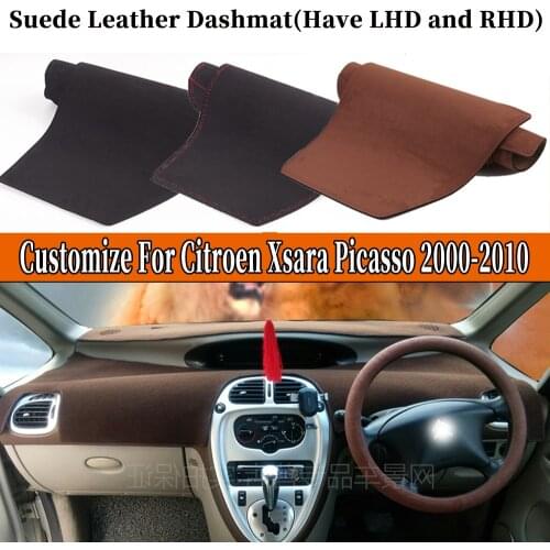 Accessories Car-styling Suede Leather Dashmat Dashboard Cover Dash Mats For Citroen Xsara Picasso 2000 2002 2004 2005 2008 2010