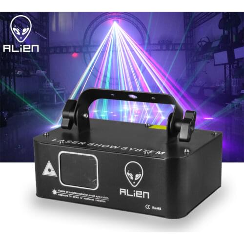 ALIEN 500mw RGB Laser Beam Line Scanner Projector DJ Disco Stage Lighting Effect Dance Party Wedding Holiday Bar Club DMX Lights