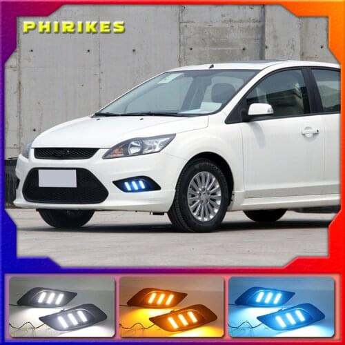 Car led drl For Ford Focus 2 mk2 2009-2013 front Driving Lamp Foglight Daytime Running light Drl White 12V