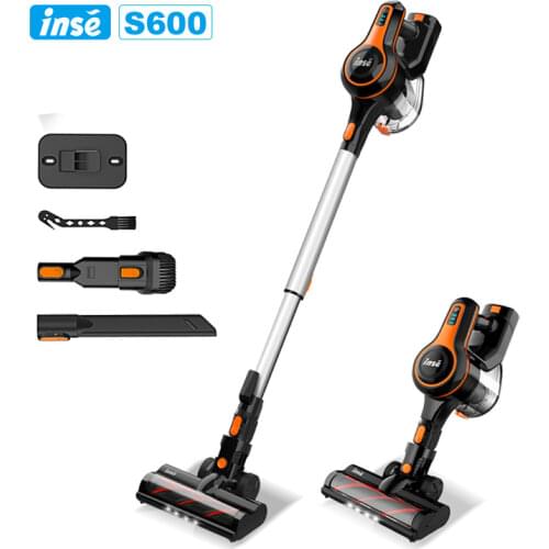 INSE Wireless Vacuum Cleaner 23Kpa Powerful Suction with 45min Max Long Runtime 1.2L Large Dustbin Rechargeable Aspirateur