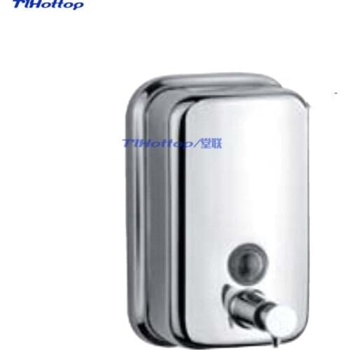 C Single-Hole 500ml Liquid Soap Dispensers in rectangle shape 304 Stainless Steel Wall Mounted Bathroom Liquid Kitchen Fitting