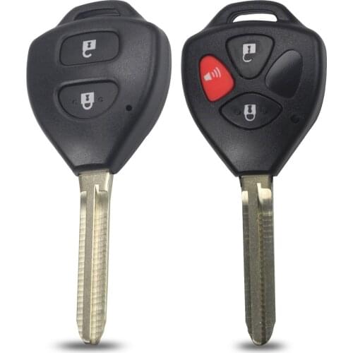 Bilchave 2/3 Buttons Remote Key Shell For Toyota Corolla Venza 2007-2012 Key Case Replacement With Uncut Blade