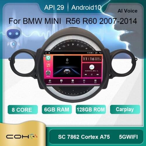 COHO For BMW MINI R56 R60 2007-2014 Android 10.0 Octa Core 6+128G Car Multimedia Player Stereo Receiver Radio