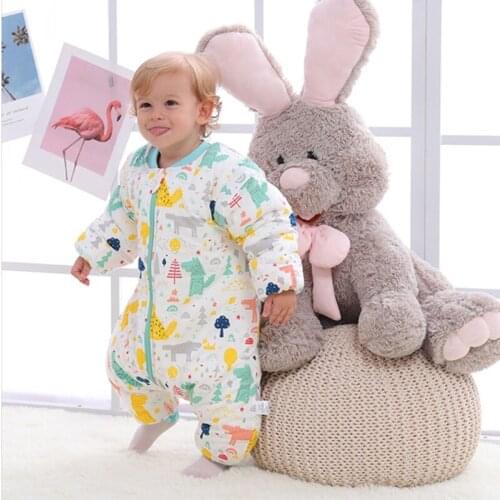 Baby One-piece Pajamas Autumn and Winter for Easy Dressing and Quick Diaper Changes Used to Keep Warm when Babies Sleep