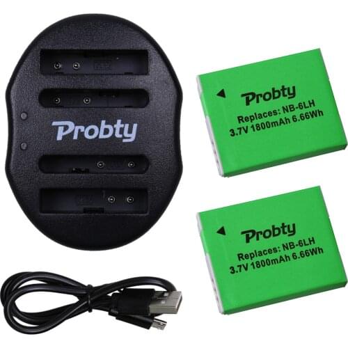 For Canon NB-6L NB-6LH NB 6L Battery + Charger For PowerShot D10, D20, S90, S95, S120, SD770, SD980, SD1200, SD1300 SD3500 SX540