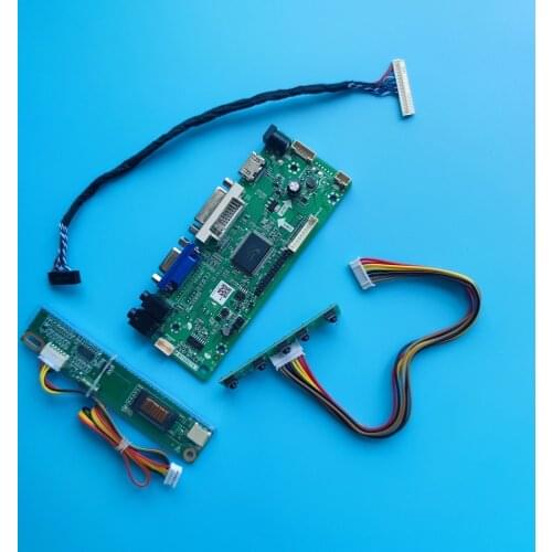 For QD14TL02 14" Screen panel 1 Lamps Monitor Kit LCD DVI Controller board 1280X800 30pin LVDS VGA HDMI